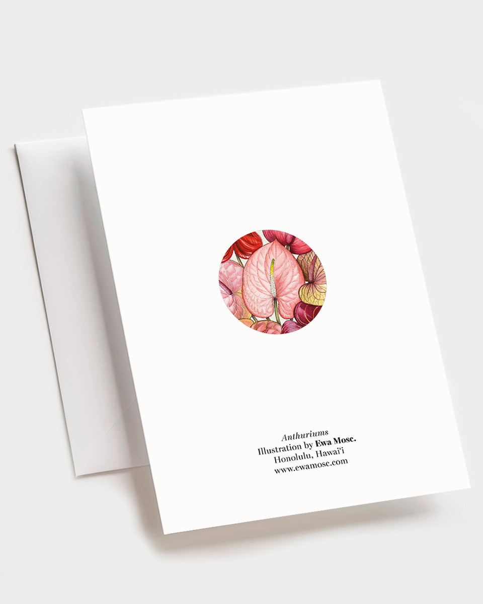 Anthuriums - Set of 10 Folding Cards