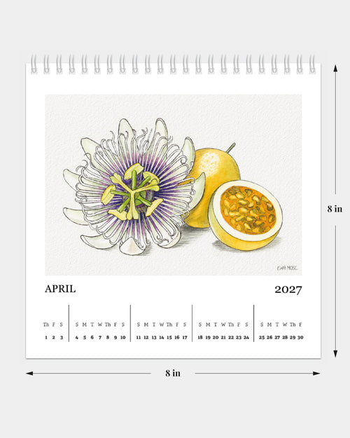 2027 Tropical Fruits Desk Calendar