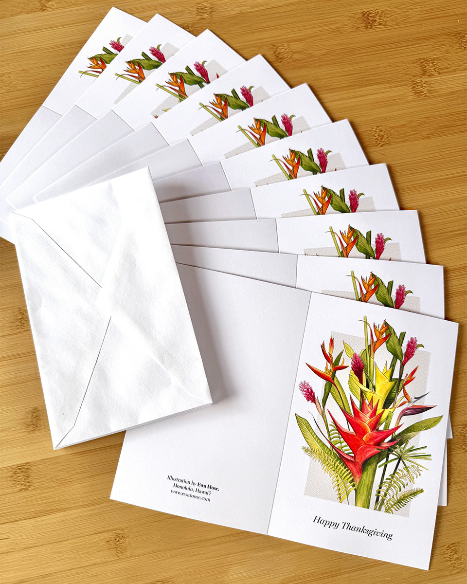 Thanksgiving Blooms - Set of 10 Folding Cards