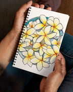 White Plumeria Notebook