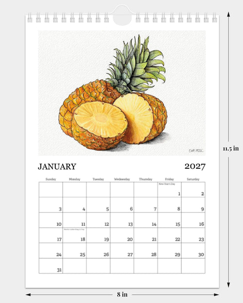 2027 Tropical Fruits Small Wall Calendar