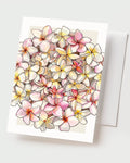 Pink & White Plumerias - Set of 10 Folding Cards