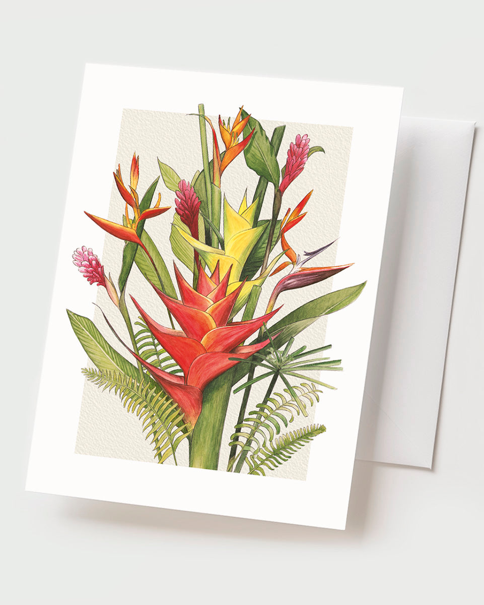 Tropical Blooms - Set of 10 Folding Cards